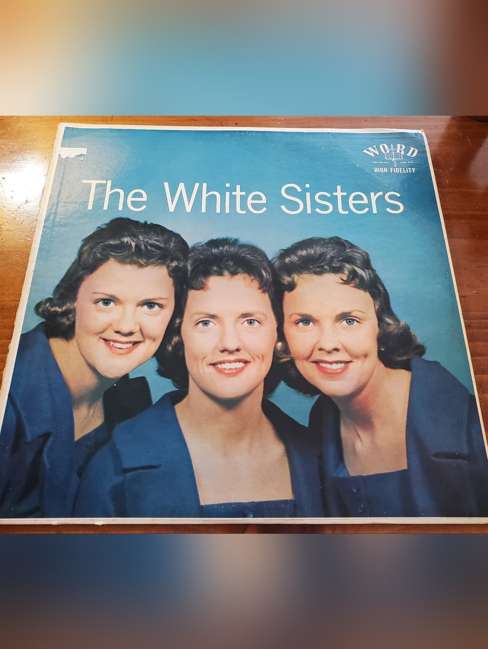 The White Sisters Vintage Album Cover - Blue